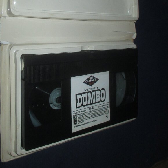 Dumbo VHS Walt Disney, Black Diamond Pink Spine, Original Vintage Clamshell Case - Picture 6 of 6